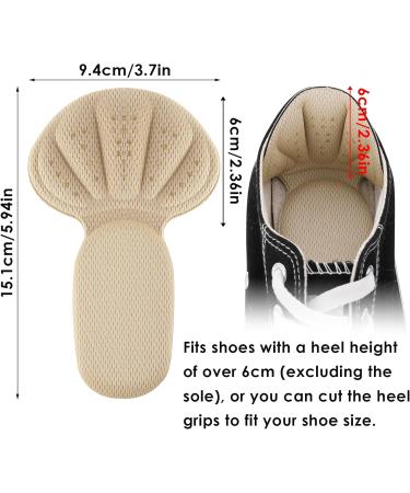Sponge Heel Cushion Heel Grips Shoes Pads Self-Adhesive Heel Cushion Inserts for Shoe Too Big Soft Mesh Heel Grips Pads Thick Back Insoles Anti Blister Shoe Liners Heel Protectors (Black&Nude) - Buy Online on GoSupps.com