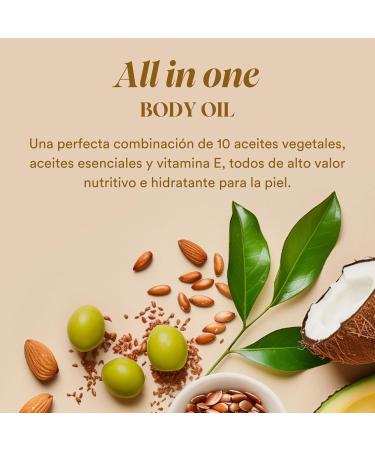 QKnatur - All in One Oil Body Oil for Skin Care - 200ml - Formulated with 10 Plant-Based Oils | Improves the Appearance of Scars | Spot & Stretch Mark Prevention - Buy Online on GoSupps.com