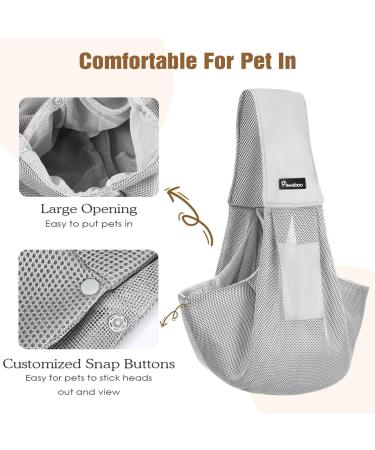 Buy Pawaboo Dog Carrier Bag - Portable & Breathable Pet Travel Bag for Small Dogs & Cats (Up to 14lbs) - Durable Gray Shoulder Bag - Buy Online on GoSupps.com
