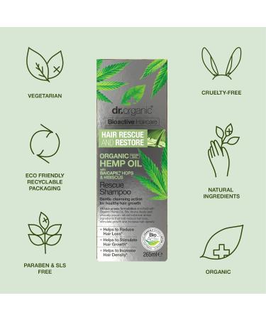Buy Dr Organic Hair Care Hemp Oil 150 ml - Nourishing & Moisturizing for All Hair Types | International Shipping Available - Buy Online on GoSupps.com