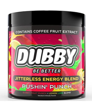 Dubby - Gamer Energy Drink Powder for Gaming - Sugar Free Energy Drinks Nootropics Jitter-Free Natural Energy Powder Fruit Punch Lemon Lime Flavor 30 Serving 5.61 Ounces (Pushin Punch)
