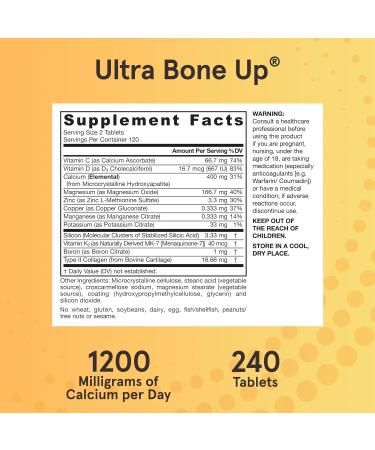Jarrow Formulas Ultra Bone-Up Multinutrient Bone Health Supplement - 240 Count - Buy Online on GoSupps.com