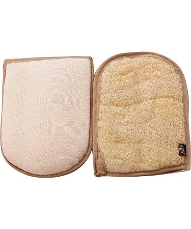 Natural Egyptian Loofah Body Scrubber 2-Pack | Dead Skin Removal Shower Sponge | Chemical-Free Exfoliating Glove for Spray Tan and KP Treatment - Buy Online on GoSupps.com