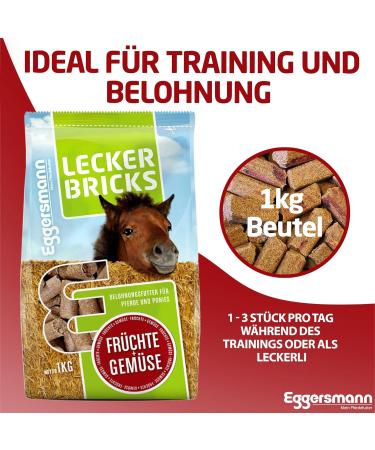 Buy EGGERSMANN Horse Food 1kg - Delicious Natural Fruit & Vegetable Treats for Horses & Ponies | Perfect Reward & Snack | Premium Horse Accessories - Buy Online on GoSupps.com