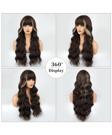 Faelbaty Long Brown Wig for Women - Curly Ponytail & Curls for Everyday Party and Cosplay - Buy Online on GoSupps.com