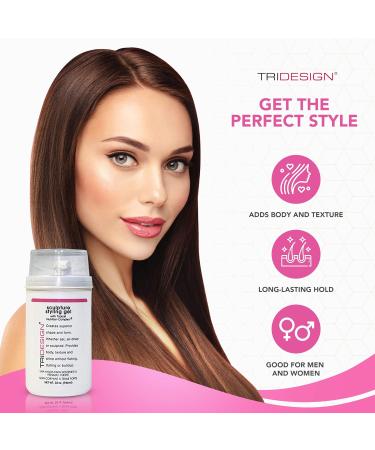 TRIDESIGN Hair Styling Gel 32 oz | Medium Hold & Shine for Men & Women - Best Hair Gel for All Hair Types - Buy Online on GoSupps.com