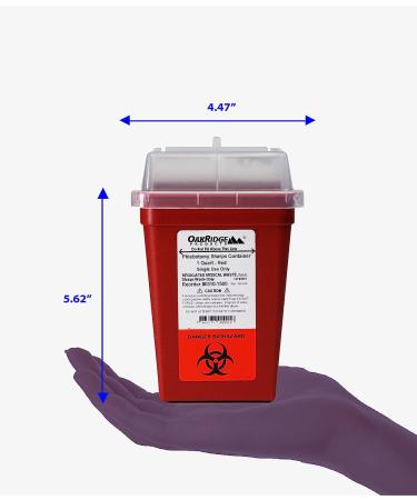 OakRidge Products 1 Quart Sharps & Biohazard Disposal Container - Buy Online on GoSupps.com