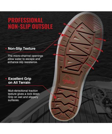 Piscifun Men's Waterproof Fishing Deck Boots - Anti-Slip Rubber, Neoprene Lining, Camo 10 - Buy Online on GoSupps.com