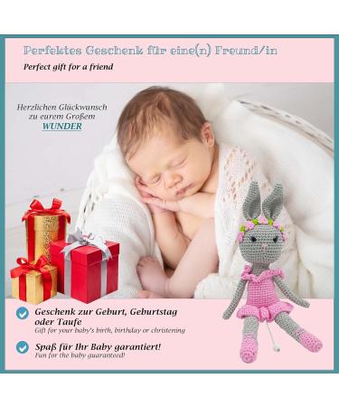 Kuller-Keks Wind-up Music Box - Rabbit Motif - Melody Good Evening Good Night - for Babies 0+ Months - Gift for Birth, Christening, Baby Shower - Buy Online on GoSupps.com