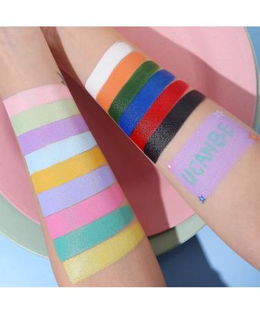 UCANBE Face Body Paint Oil Palette - 15 Macaron Colors for Halloween, Cosplay, Parties & Festivals - Buy Online on GoSupps.com
