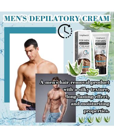Men's Depilatory Cream - Intimate Hair Removal Flawless & Sensitive Skin Formula - Buy Online on GoSupps.com