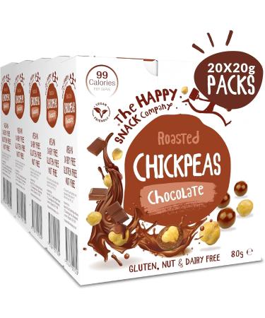 The Happy Snack Company The Happy Snack Company Pack of 20 tasty chocolate chickpea snacks 99 calories nut-free vegan gluten-free 20g serving - Buy Online on GoSupps.com