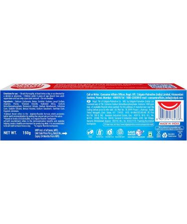 Colgate Strong Teeth 150g Cavity Protection Colgate with Calcium Boost India's No.1 - Buy Online on GoSupps.com