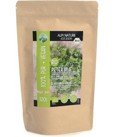 Dried Organic Parsley Rubbed Organic Parsley Parsley from Certified Organic Farming Parsley Laboratory-Tested 100% Pure and Natural (100 GR) - Buy Online on GoSupps.com