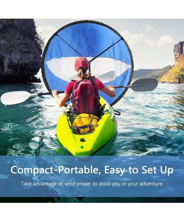 Dilwe Kayak Wind Sail  108cm Foldable Transparent Window Canoe Sail for Kayaks  Canoes  Inflatable Boats  etc - Buy Online on GoSupps.com
