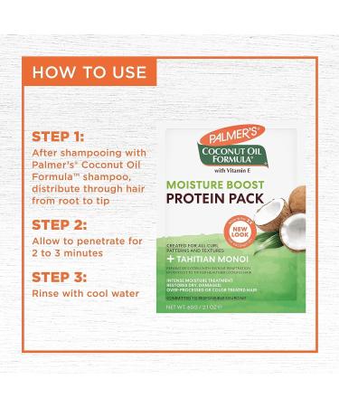 Palmers Coconut Oil Deep Conditioning Protein Pack - 4 x 2.1 Oz | Hydrate & Repair Hair - Buy Online on GoSupps.com