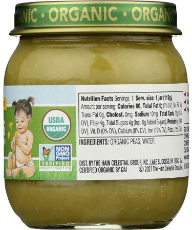 Earth's Best Organic Peas Baby Food 4oz - Ideal for 6 Months+ | Healthy Infant Nutrition - Buy Online on GoSupps.com