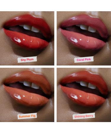 NOLAHOUR Glowing Color Lip Balm 0.35 Oz| Hydrating Lip Balm Lip Gloss for Girls | Vegan Lip Balm & Lip Plumping Gloss | Lip Glowy Balm & Lip Care for Dry Lips | Moisturizing Lip Balm Shy Plum - Buy Online on GoSupps.com