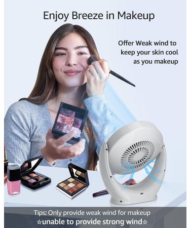Lighted Makeup Mirror with Fan | 1X/5X Magnifying Vanity Mirror | 30 LED Lights, 3 Lighting Modes | Portable Travel Cosmetic Mirror - Buy Online on GoSupps.com