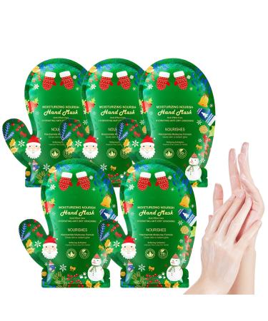 Eazerom 02 Pack of 5 pairs of moisturizing hand masks - Skin repair and renewal - Moisturizing gloves for dry hands