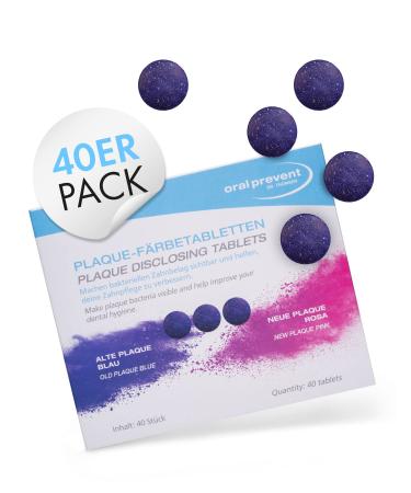 Oral Prevent Plaque Coloring Tablets - Dye Dytics For Children/Adults - Chewing Tablets - Coloring Denture - erythrosine -Free - 40 pieces - Buy Online on GoSupps.com