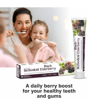 Herbodent Black Elderberry Toothpaste - 6.53 oz Pack of 1 | Toothpaste with The Goodness of Black Elderberry | SLS Free | 5 Organic Herbs 6.53 Ounce (Pack of 1) - Buy Online on GoSupps.com