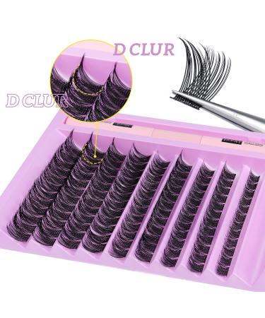 Newcally DIY Eyelash Extensions Kit Cluster Lashes 108 Pcs C D Curl Individual Lashes Natural Strips 8-16mm - Home Lash Extension Kit - Buy Online on GoSupps.com