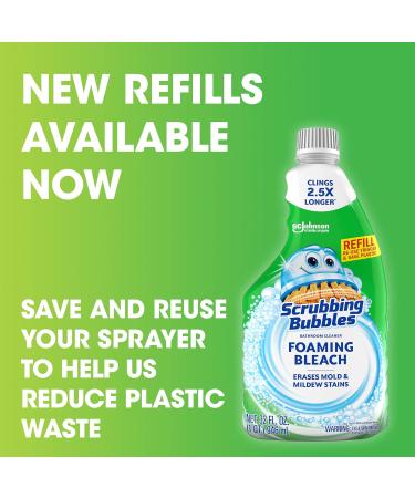 Scrubbing Bubbles Foaming Bleach Bathroom Cleaner 32 oz - Refill Bottle for Sparkling Clean & Disinfecting | International Shipping Available - Buy Online on GoSupps.com
