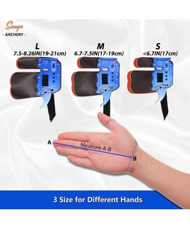 SUNYA Archery Finger Tab | Cow Leather Pad + Aluminum Plate | Adjustable Guard for Recurve Bow - Medium Blue - Buy Online on GoSupps.com