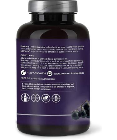New Nordic Elderberry Vegan Gummies - 60 Count with Elderberry Extract for Immune Support - Buy Online on GoSupps.com