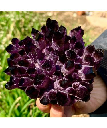 Natural Amethyst geode Quartz Cluster Crystal Specimen Home Collections (Size : 350-400g) - Buy Online on GoSupps.com