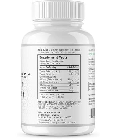 NutritionBizz Liver Cleanse Detox 60 Capsules - Cleanse & Repair Formula - Buy Online on GoSupps.com