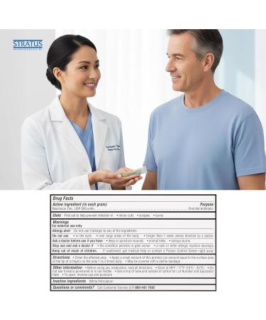 STRATUS PHARMACEUTICALS Bacitracin Zinc Ointment USP Topical First Aid for Minor Cuts Scrapes Burns and Chafing 1.0 fl oz Tube - Buy Online on GoSupps.com
