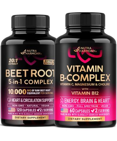 NUTRAHARMONY Vitamin B & Beet Root Complex Capsules