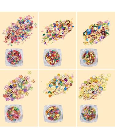 NICENEEDED 12 Boxes Nail Art Sequins Butterfly Flower Love Nail Sequins Design Laser Nail Art Flakes 3D Colorful Glitter Sticker Shining Spangle Nail Decoration for DIY Accessories Crafts Acrylic - Buy Online on GoSupps.com