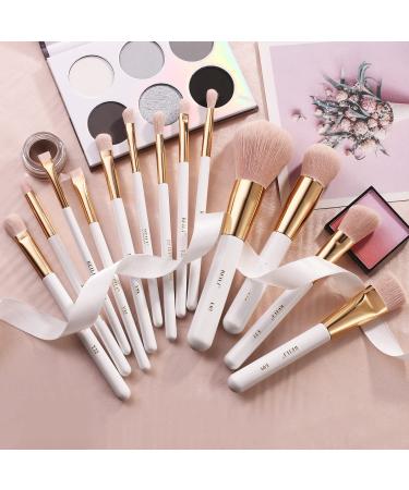 Beili Vegan Makeup Brush Set - 30 Professional Brushes for Flawless Application | Eyeshadow Foundation & Contouring - Gift Set in White-Pink - Buy Online on GoSupps.com