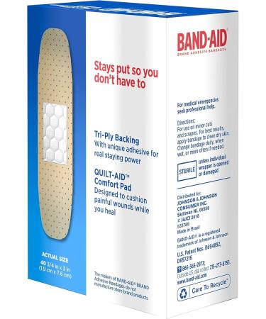 Band-Aid Brand Tru-Stay Sheer Strips - Adhesive Bandages for First Aid & Wound Care (40 ct) - International Shipping Available - Buy Online on GoSupps.com