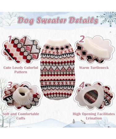 Boho Dog Sweater - Hjumarayan Christmas Sweater for Small Dogs | Thick & Stylish for French Bulldogs & Chihuahuas (Red Size S) - Buy Online on GoSupps.com