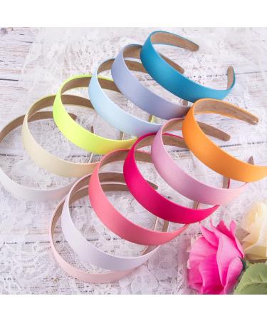 Buy SIQUK 12-Piece Satin Hair Ties - 3cm Wide Forehead Straps for Women & Girls | Lively Colors for DIY Hair Styling | International Shipping Available - Buy Online on GoSupps.com