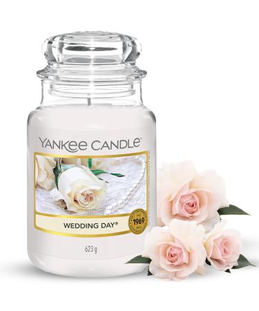 Yankee Candle scented candle large candle in a glass | Wedding Day | Burn time up to 150 hours Wedding Day large candle in a glass
