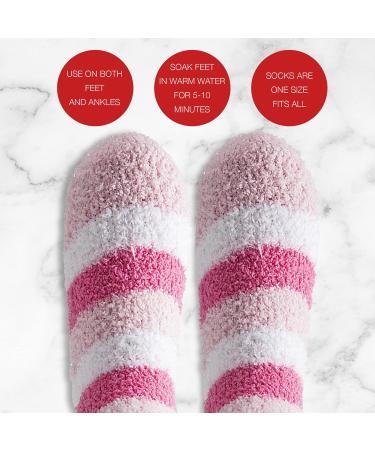 Live Green Bath and Body Pedicure Set | Relaxing Foot Care with Pink Fuzzy Socks Peppermint Lotion & Scrub | Perfect Holiday Gift for Women - Buy Online on GoSupps.com