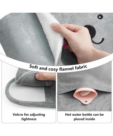 MOKANI Wearable Hot Water Bottle Belt with Flannel Cover - Natural Rubber Hot Water Bag for Women - Portable and Reusable for Pain Relief - Grey - Buy Online on GoSupps.com