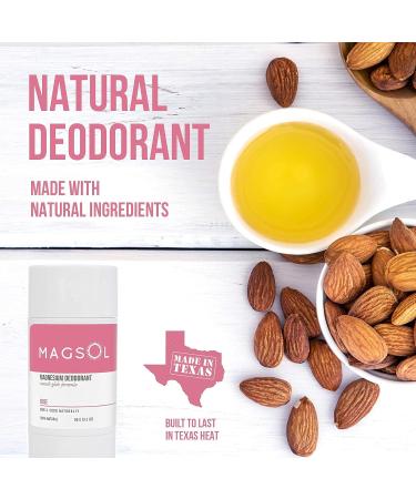 MagSol Organics Natural Deodorant for Men and Women - Lavender and Rose Scent Aluminum Free Baking Soda Free Magnesium Based 2 Pack Bundle - Buy Online on GoSupps.com