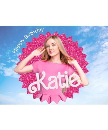 Barbie style Personalised Rectangle Edible Icing Cake Topper Up to 11" x 8" - Buy Online on GoSupps.com