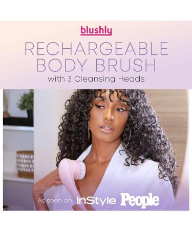 Blushly Rechargeable Exfoliating Body Brush with 3 Cleansing Heads | Shower Body Brush - 14 Turquoise - Buy Online on GoSupps.com