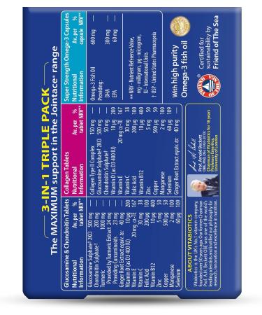 Vitabiotics Jointace Max Tablets - 84 Tablets | Targeted Joint Support Formula - Buy Online on GoSupps.com