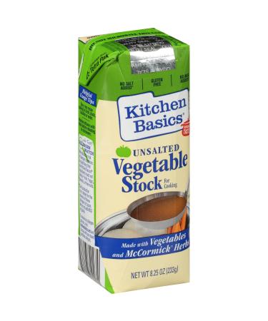 Kitchen Basics Unsalted Vegetable Stock, 8.25 fl oz (Pack of 12)