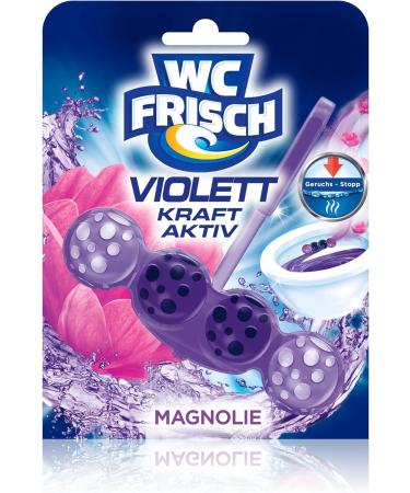 Toilet Fresh Power Active Violet & Magnolia 10 Pack | Powerful Toilet Cleaner with Fragrance Stones for Visible Cleaning & Fresh Scent - Buy Online on GoSupps.com