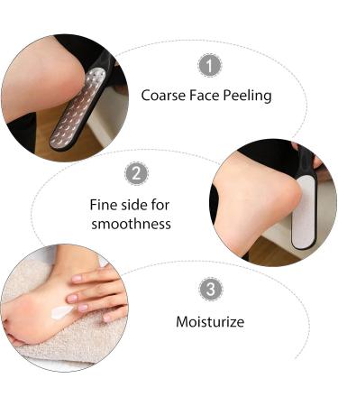 ZLONGYAN double sided foot file callus remover for feet is suitable for dry cracked feet dead skin calluses etc. foot scrubber lasts to make feet smooth heel scraper for cracked heels (black) - Buy Online on GoSupps.com