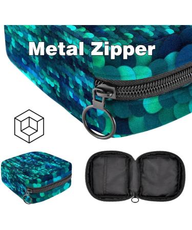 Stylish Mermaid Sequin Menstruation Pad Bag with Zipper | Women's Tampon & Napkin Organizer | Perfect for Girls - Buy Online on GoSupps.com